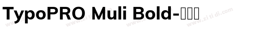 TypoPRO Muli Bold字体转换